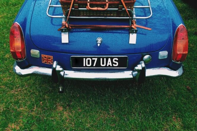 Vintage Number Plates On Classic Cars