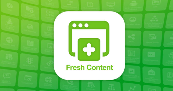 Create Fresh Content on your website - keep visitors returning and referring others